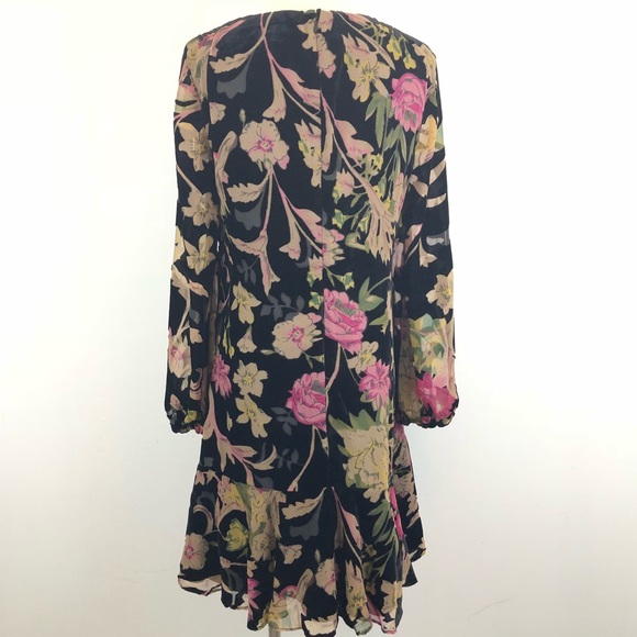 NEW Eliza J Print Burnout Velvet Shift Dress 0010 - Picture 4 of 8